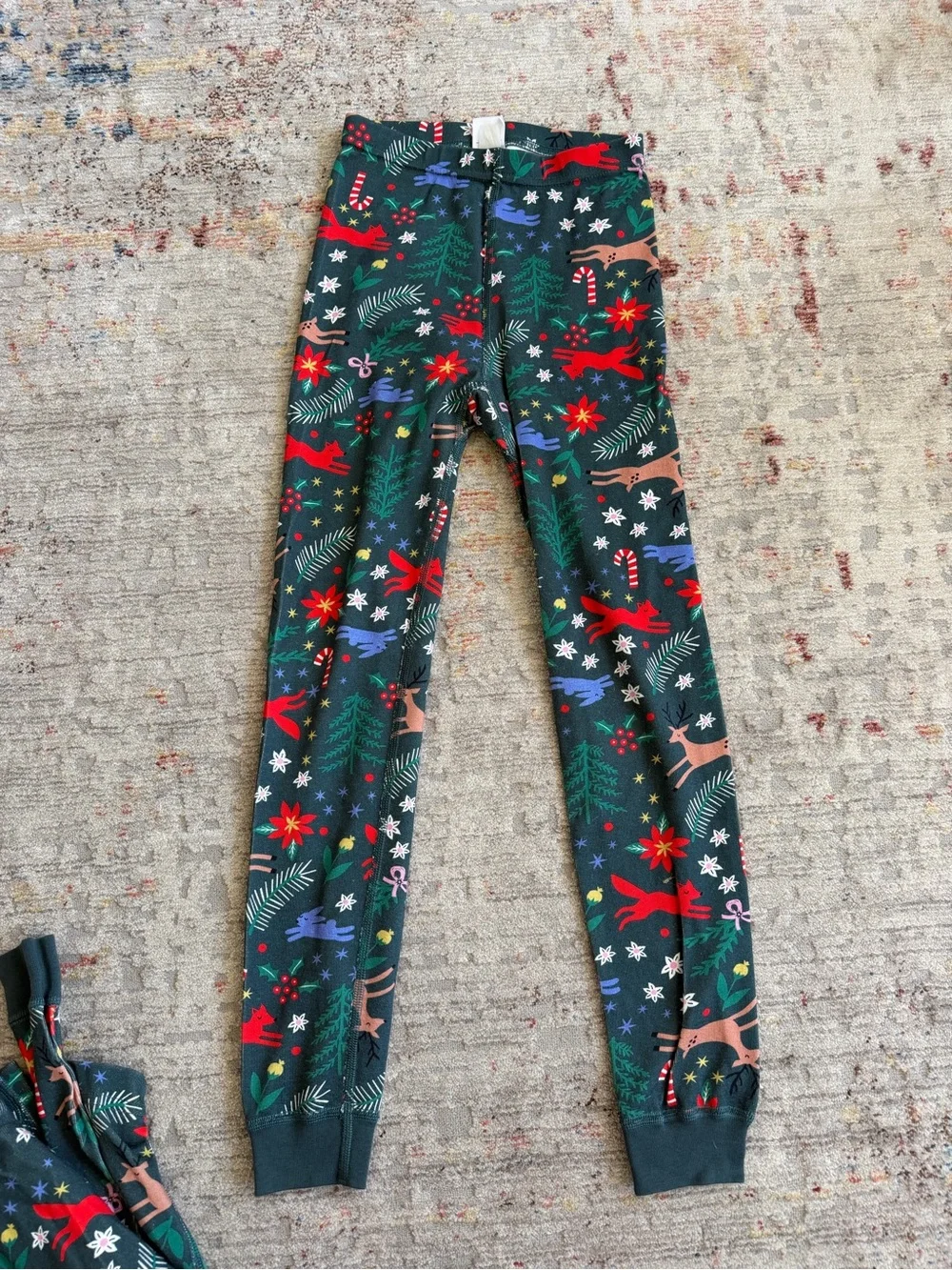 Hanna Andersson Christmas Pajama Set Size 8 Holiday Animals Reindeer